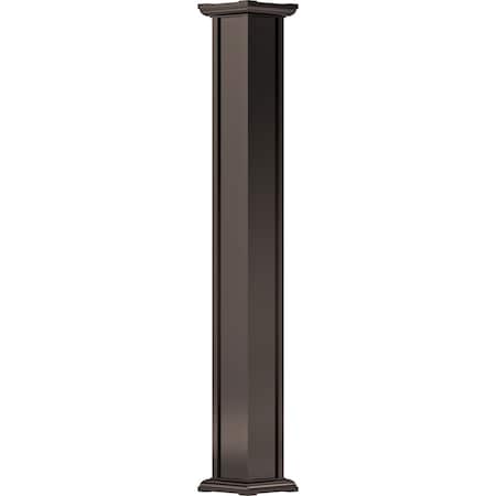 Ekena Millwork 8" x 8' Endura-Aluminum Acadian Style Column, Square Shaft (Load-Bearing 50,000 lbs) Non-Tapered EA0808ENPSCACAC